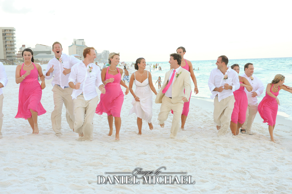 Destin Florida Beach Wedding Party Photos